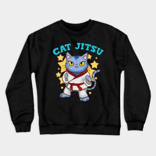 MMA Karate Cat Kitten Martial Arts Jujutsu Crewneck Sweatshirt